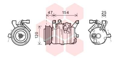 VAN WEZEL kompresorius, oro kondicionierius 0700K120